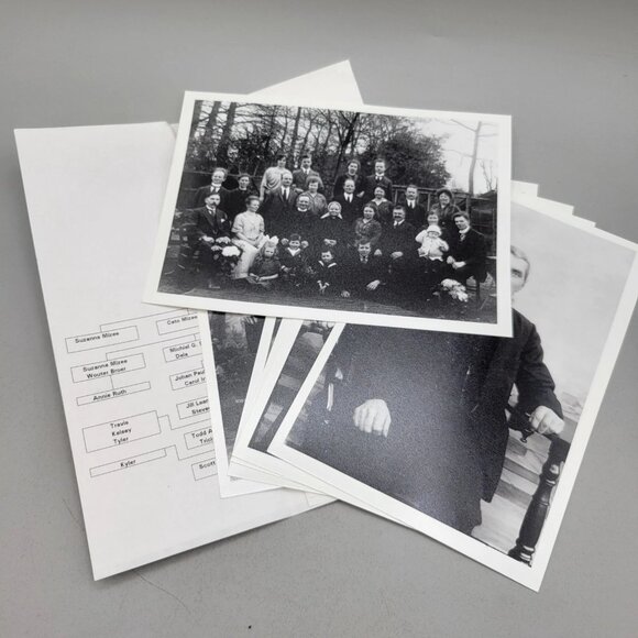 1938 Bijbel Dutch Bible Hardcover Black Leather With Family Photos and Tree - Picture 16 of 16